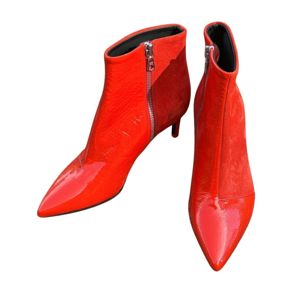 Rag & Bone Beha Boots – Orange Suede + Patent Leather – Size 36 – NWT ($525 Reta